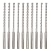SDS Plus Hammer Drill Bit Set 1/4 in. x 6 in. Masonry Concrete Rock Drill-10Pcs
