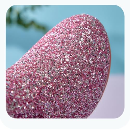 Girls Winter Warm Fur Low Heels Ankle Boots Glitter Sequin Princess Dress Booties with Side Zipper3