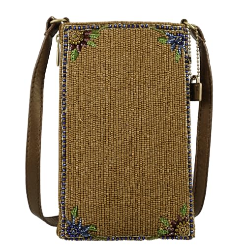 Mary Frances Garden Groove Crossbody Phone Bag, Brown2