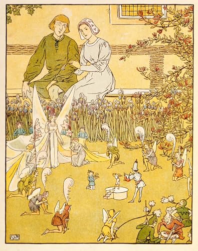 Pintura mural en lienzo de Tom Thumb, obra vintage de Leslie Brooke en gran formato