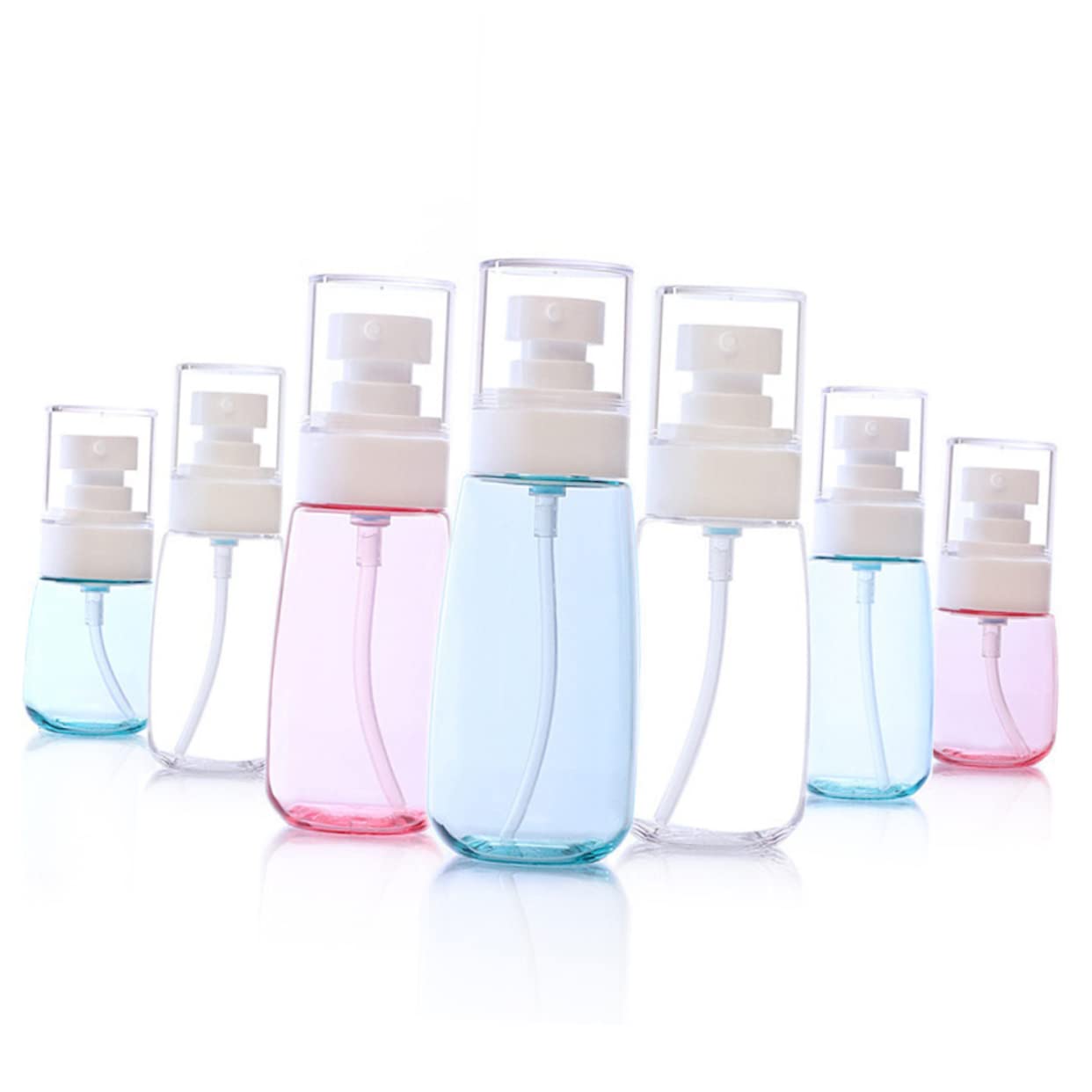 Flacone Spray Vuoto Di Plastica Ricaricabile 60 Ml Set Da 3 Pezzi Tappo, Bottiglie Da Viaggio Portatili Trasparenti Per Cosmetici, Profumi e Cura Della Pelle Adatte a Viaggi e Uso Esterno