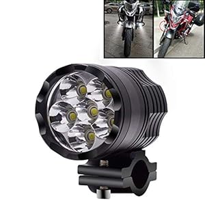 LED moto phares Lampes DC12V-85V 30W 4000lm 6000K IP67 6 LED Lampe Perles de moto en alliage d’aluminium LED phare Lampes, constamment lumineux XY LED phare pour motocycles Phare