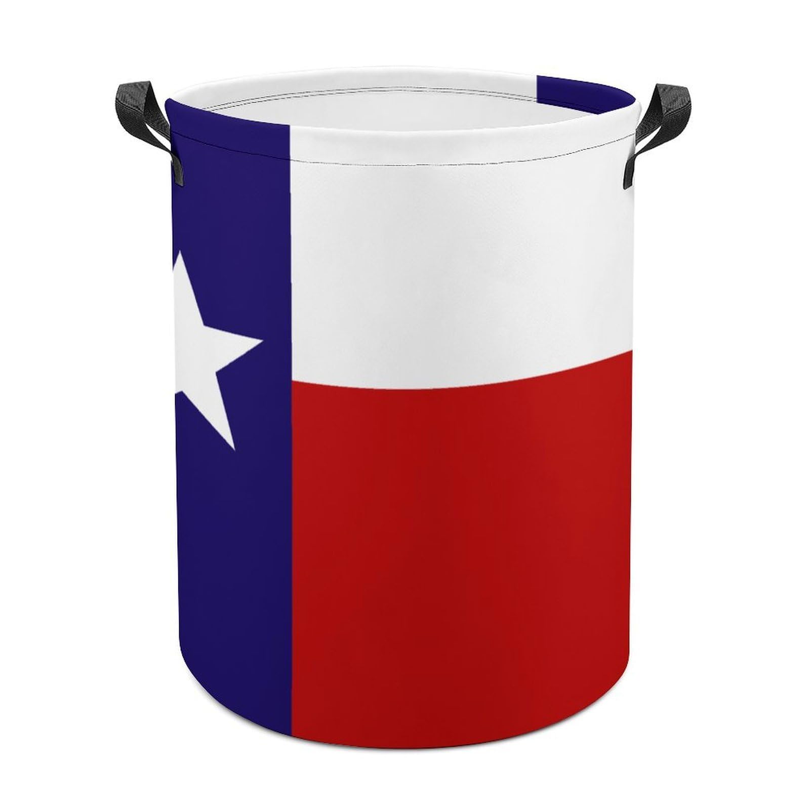 MHYRAC Laundry Hamper, Texas Flag Laundry Basket, Washing Basket with Handle