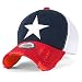 ililily Star Embroidery tri-tone Trucker Hat Adjustable Cotton Baseball Cap (Medium, Navy/Red)