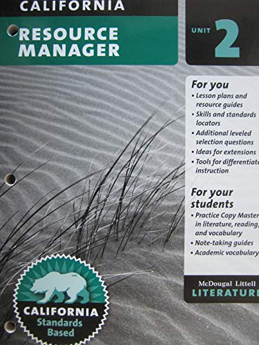McDougal Littell Literature Grade 8 California Resource Manager Unit 2