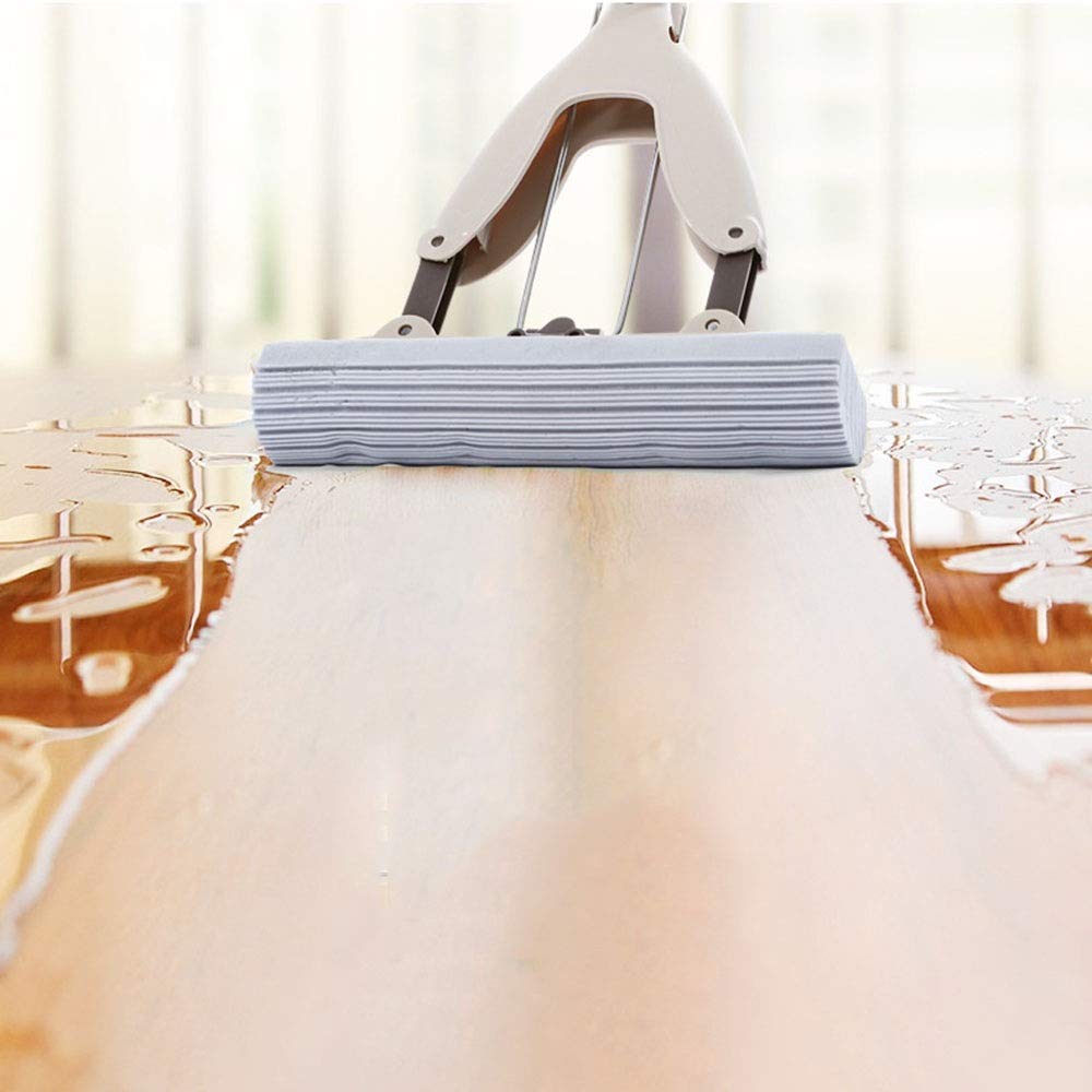 Trapeador Trapeador de Esponja con recambios absorbentes Fácil de Limpiar para la Cocina del hogar Madera Dura Madera laminada Azulejos de cerámica Limpieza de Pisos Trapeador y CU