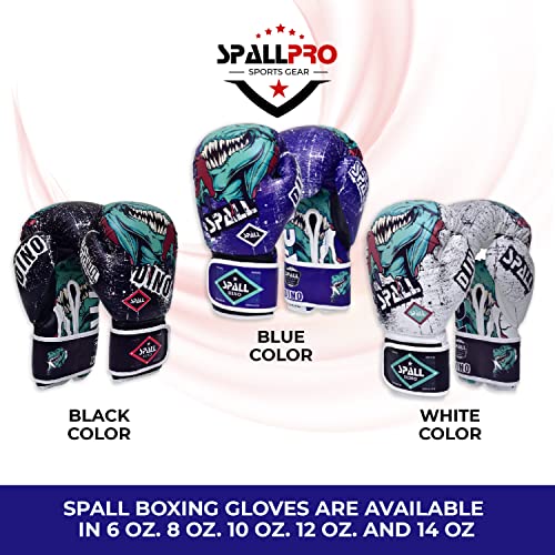 Spall Pro Us Boxing Gloves For Men & Women - Pro Training Sparring Punching Gloves - Muay Thai Mma, Kickboxing Heavy Bag Workout Leather Boxing Gloves -Dino - 12 Oz #TOP5