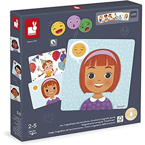 Janod - Magnetic Game Of Emotions - Early Learning Game - Ages 2 and Up, J08038