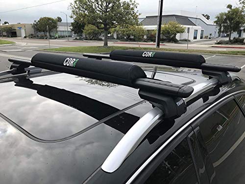 Cor Surf Aero Roof Rack paddleboard, caiaque, pranchas de surf | para barras de estilo Aero largas (