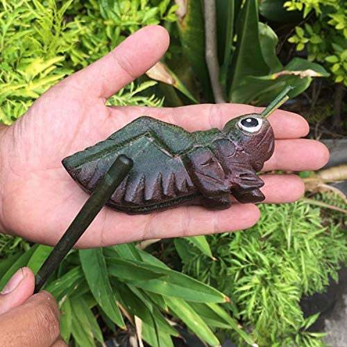 Cozinest Wooden Percussion Frog, Cricket and Owl Set 3 Musical Instrument Products From Thailand Home Office Decoration Nice Gift (Small) - Thumbnail 6