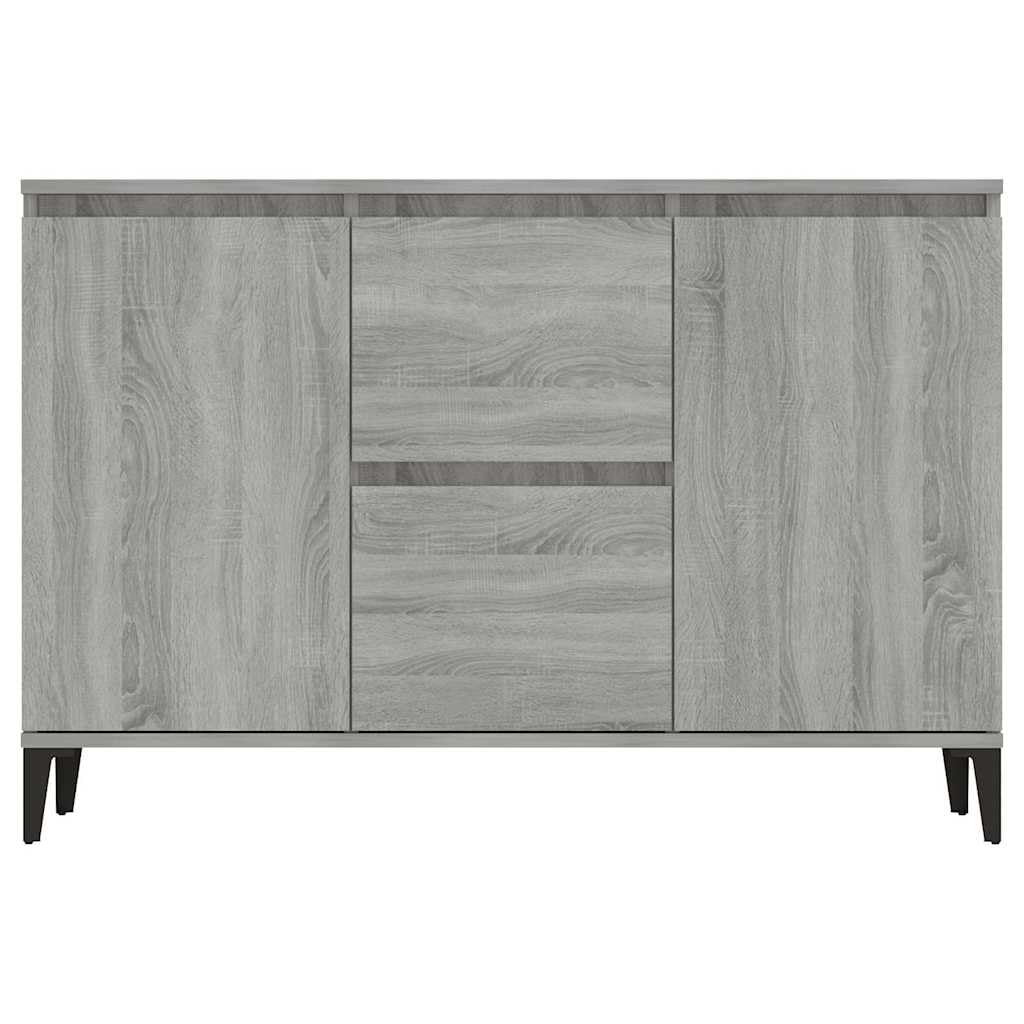 Credenza grigio Sonoma, 102 x 35 x 70 cm, comò con 2 ante e 2