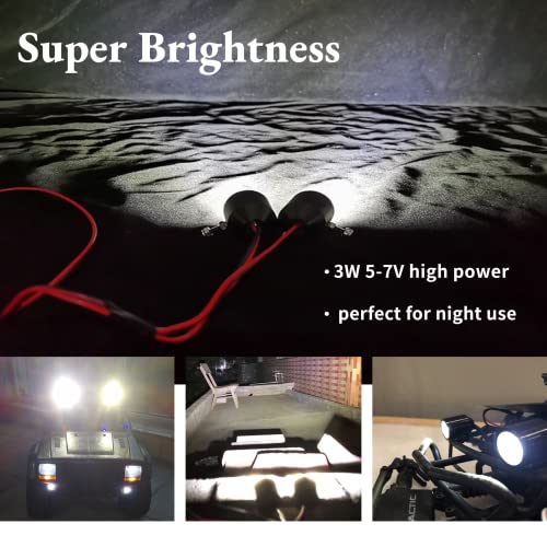 Rc Led Ligth Kit, Super Bright Rc Light, Easy To Install Rc Car Light Bright With Aluminum Alloy Housing, Receiver Powered Spotlight For Rc Car Crawler Truck Kids Toy Vehicle 3W, 5‑7V #TOP1