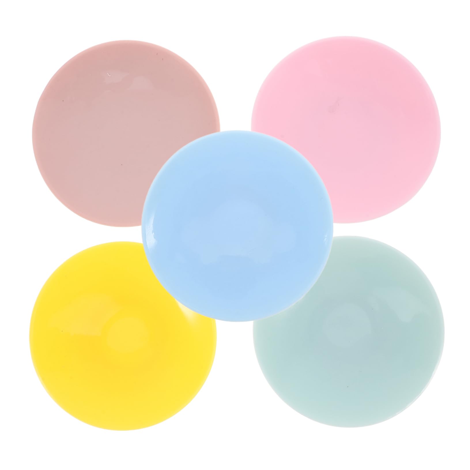 FOMIYES Silicone Suction Plate Fixing Pads 5pcs Non-Slip Utensil Rest Large Area Suction Pad for Dishes Easy to Clean