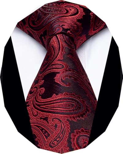 Image of YourTies Paisley Men's Necktie Woven Silk Floral Ties for Men Designer Formal Business Party Wedding