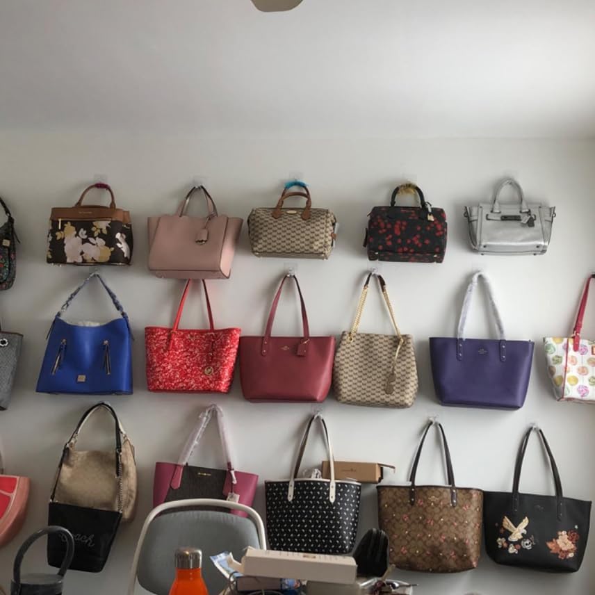 Miniatura 5 de Paquete de 24 ganchos autoadhesivos resistentes, 33 libras máximo, transparentes, impermeables, ganchos de pared adhesivos para llaves, baño, ducha,