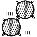 sunnates 6 Inch Speaker Grill Cover Plastic Subwoofer Grill Speaker Grill Cover Mesh Subwoofer Speaker Cover Car Audio Speaker Grill Cover 2PCS