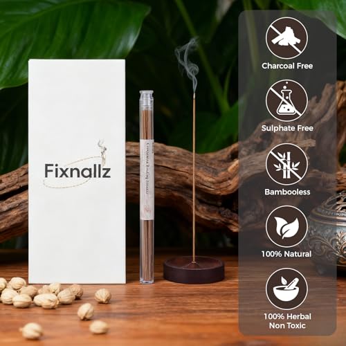 Natural Handcrafted Incense Sticks with Wooden Ash Collector | 45-Min Burn | 26 Sticks/Tube (Peilan Incense, Tube, 1.0) by Fixnallz - Image 3