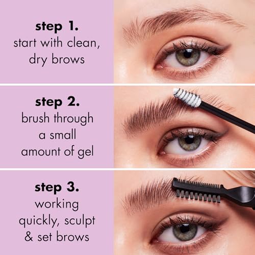 e.l.f. Brow Laminating Gel, Strong-Hold, Clear-Drying & Water-Resistant Brow Gel Creates Laminated Brows, Comb & Sculpt Brows, Vegan & Cruelty-free