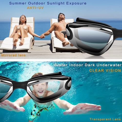 Image of Leosportz 4 in 1 Swimming Kit for Kids - Swimming Cap, Swimming Googles, Earplugs and Noseplugs Set | UV and Anti Fogg Protection Googles | Silicon Non Sip with New Memory Technology (Pink)