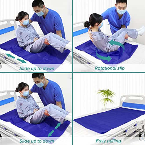 Yhk Tubular Slide Sheet For Patient Transfer, Sliding Draw Sheets To Assist Moving Elderly,Slides For Cars, Hospital Bed, Home Care(Blue, 28"X47"(72X120Cm) #TOP2