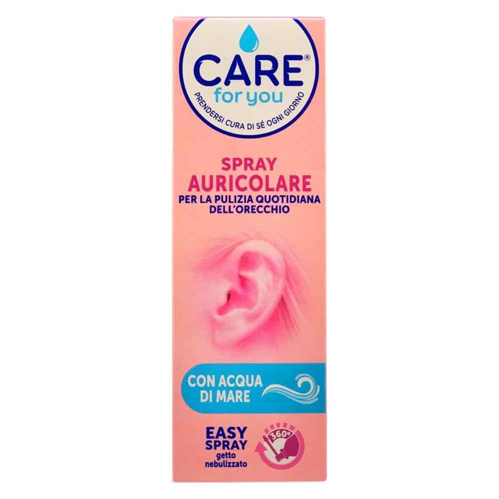 2x Spray Auricolare, Per La Pulizia Quotidiana Dell'Orecchio, Con Acqua Di Mare. Previene Ed Attenua i Disturbi Derivanti Da Una Eccessiva Produzione Di Cerume 100ml