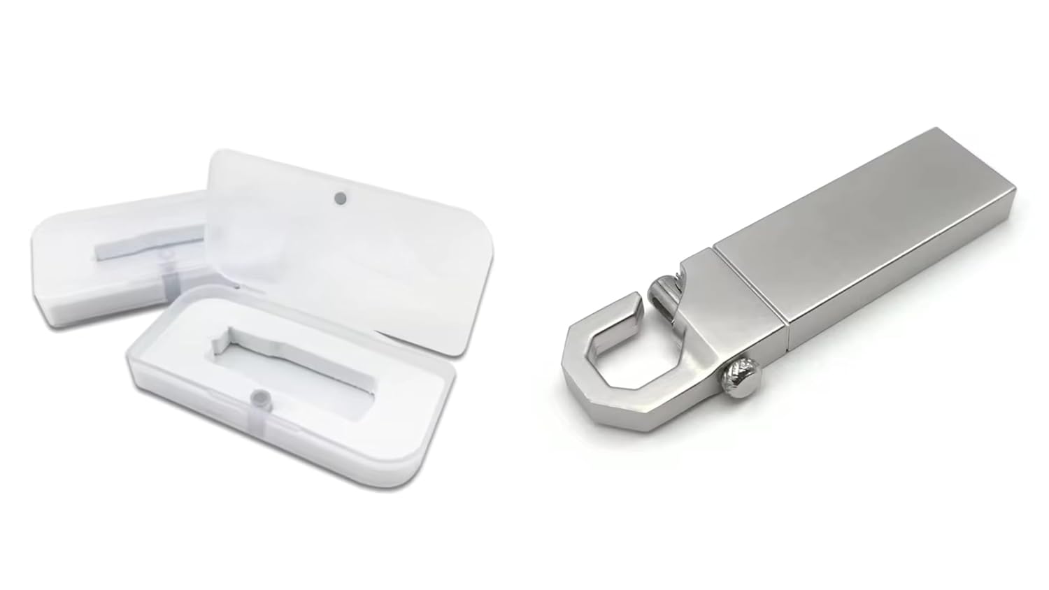 SippyaTales® Hook Pen Drive with Plastic Box Packing, Interface 2.0, Upto 10 Mb/sec, Metal Finish, Corporate Gift (4, GB)