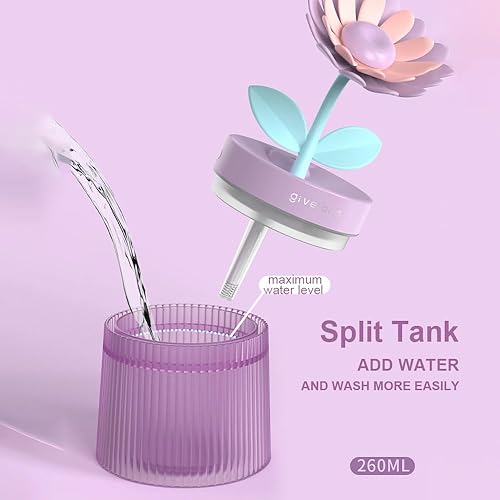 Miniatura 5 de Humidificador para el hogar, 260 mlHumidificador de niebla fría, difusores de aceite esencial, lámpara de escritorio LED portátil 2 en 1,