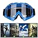 JEOZBM Ski Goggles, Unisex Lightweight Ski Climbing Glasses, Over Glasses Snow Snowboard Goggles with Elastic Strap for Motorcycling Skiing (18cm-Blue Clear)