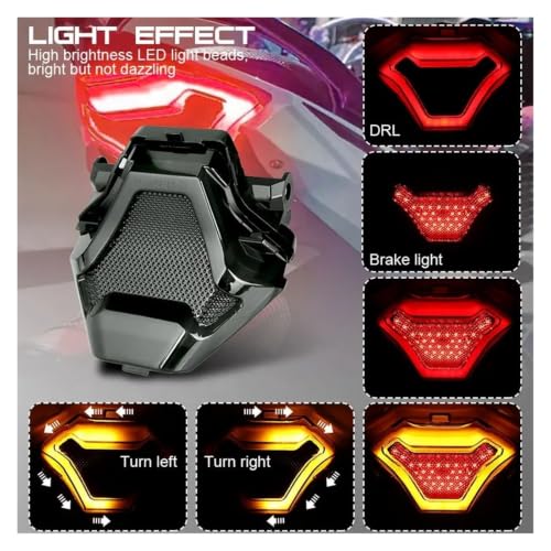 Luz trasera moto LED con intermitente para Yamaha MT-03 y R3 7