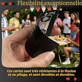 Rongrongago cartes poker noires, 2 jeux de 54 cartes photo 4