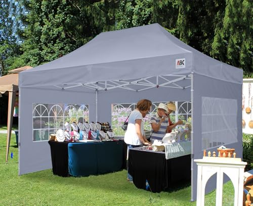 Image of ABCCANOPY Pop up Canopy Tent with Elegant Church Window 8X12,Gray