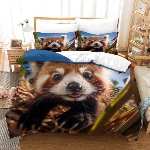Parure de lit 140x200 Lesser Panda housse de couette microfibre