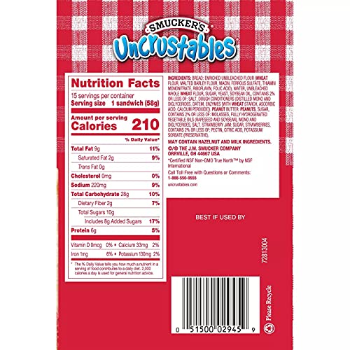 Smucker's Uncrustables Variety Pack | Peanut Butter & Grape Jelly Sandwich | Peanut Butter & Strawberry Jam Sandwich | Chocolate Flavored Hazelnut Spread Sandwich - 2 Boxes Each. 6 Boxes Total And Ready Set Gourmet Donate A Meal Program #TOP6