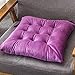 Poduszki na krzesła kwadratowe, jednokolorowe poduszki na siedzenia mata podłogowa kryształowe aksamitne poduszki na krzesła pluszowe poduszki (fioletowy 38x38 cm/14.96x14.96in)