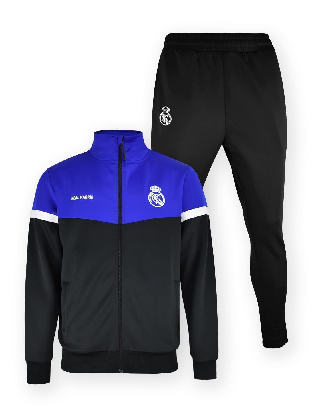 Real Madrid Chándal Azul Imperial Nº28 Unisex Niño - Producto con Licencia - 100% Poliéster - Talla 10 Años