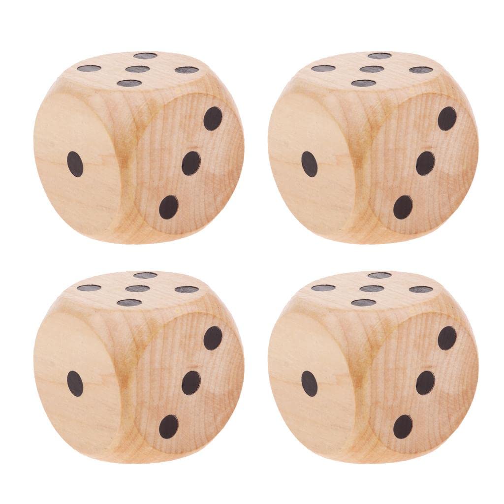 Jeu de dés de Jeu, 4 Jeux D6 à Six Faces 5 cm for Le Camping et de Nombreux Jeux