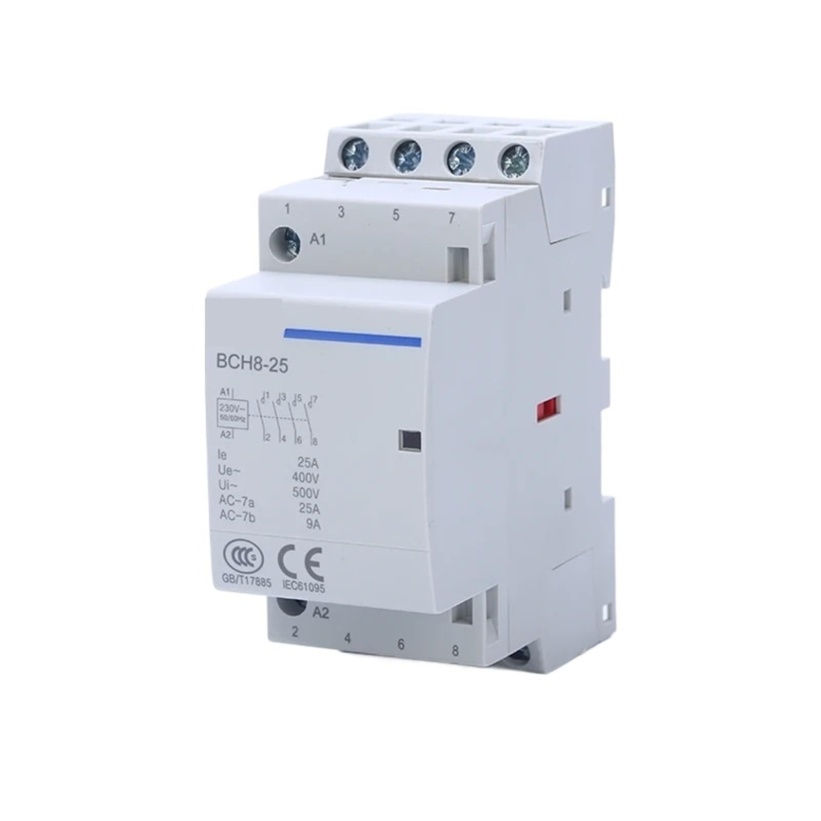 Stycznik 4P 220V AC 16A 25A 4No 4Nc 2No 2Nc 3No 1Nc 3 fazy 16 25 Amp A 4 Polo 230 220 230V 4Na Szynie Din Domowa automatyczna (230V 16A 4NC)
