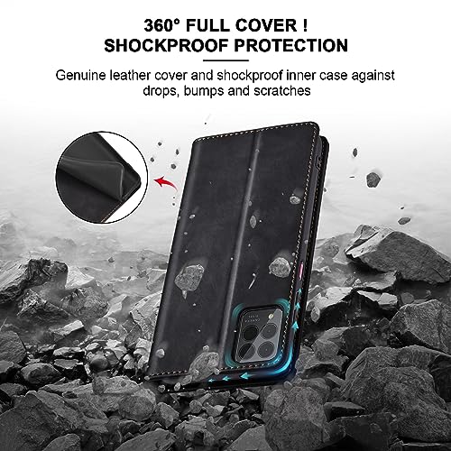Image of Jasonyu Flip Wallet Case for T-Mobile Revvl 6 Pro /6X Pro 5G,Black