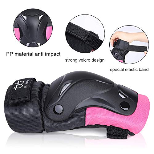 image for TXJ Sports Kids Knee Pads Elbow Pads Wrist Guards Protective Gear Set 