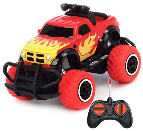 Pup Go Voiture télécommandée pour enfant, solide, rapide et sensible pour garçon et fille de 3 à 7 ans, jouet Turck RC pour tout-petit, 6 ans, meilleur cadeau pour anniversaire (rouge feu) Cover