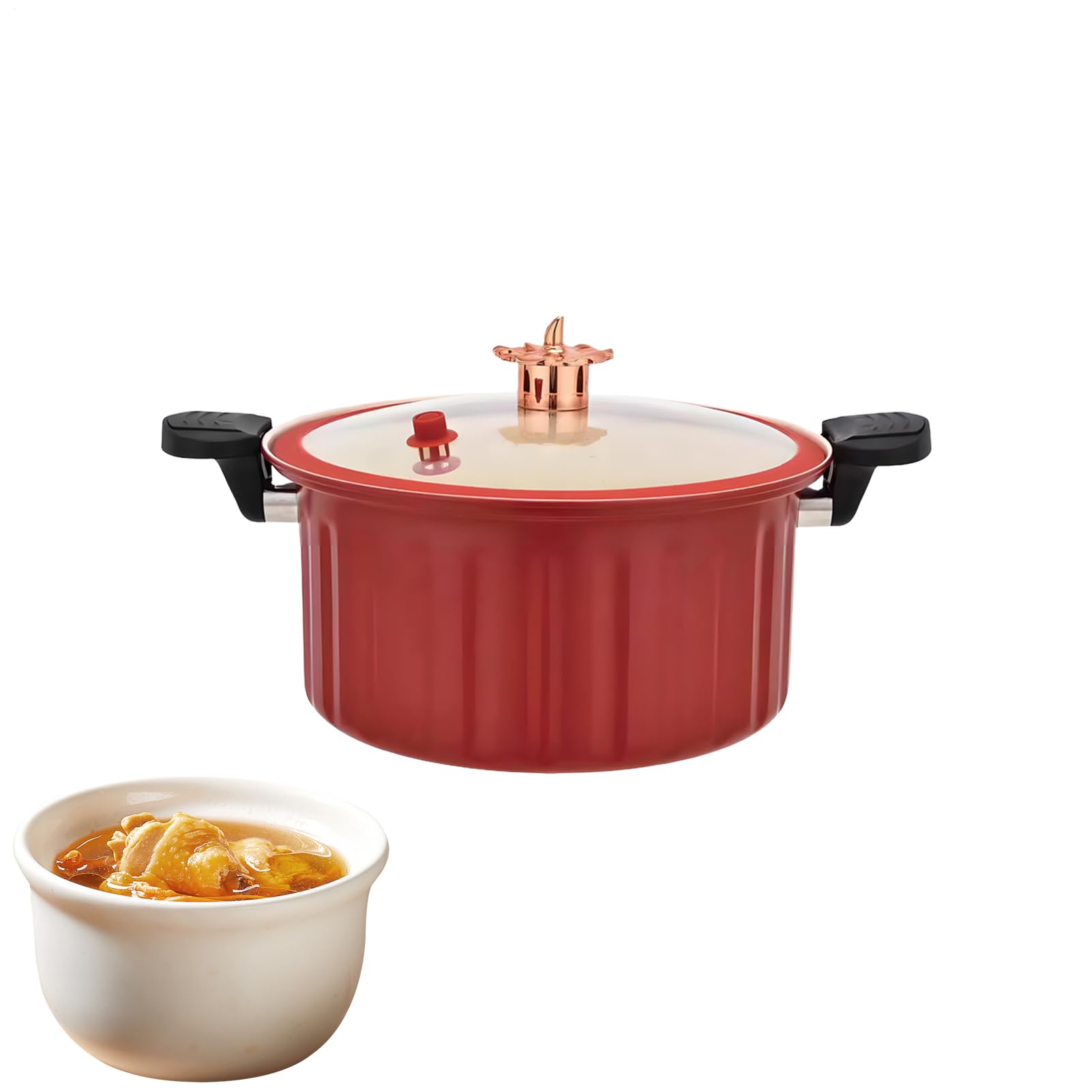 Poêle de cuisine avec poignée isolante et revêtement antiadhésif pour soupe et frites