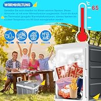 KESSER® Kühlbox 40L mit Rollen | Thermo-Elektrische Kühlbox | KÜHLT und WÄRMT | 12 & 230V | Thermobox für Auto, Boot & Camping | Mini-Kühlschrank mit ECO & MAX Modus | inkl. Kühlakkus & Getränkehalter – Ansicht 6