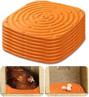 8 Pack Soft Nesting Pads for Chicken Coop,Washable Chicken Nest Mats Sponge Chicken Nesting Box Pads Reusable Nesting Mats 11.8'' for Chicken Coop,Ducks Poultry Nest Boxes Eggs Protecting(Orange)