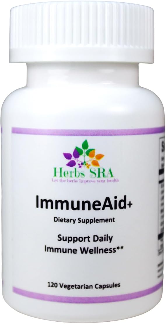 ImmuneAid+ Immune Support Supplement with Quercetin, Betaine Anhydrous & L-Methionine Supports Daily Immune Wellness & Cellular Health 120 Vegetarian Capsules