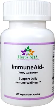 ImmuneAid+ Immune Support Supplement with Quercetin, Betaine Anhydrous & L-Methionine Supports Daily Immune Wellness & Cellular Health 120 Vegetarian Capsules