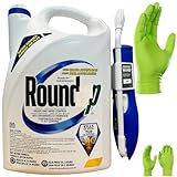 2 Pack Bundle of Grass & Weed Control Refill, Ready-to-Use Non-Selective Herbicide for Spot Treatment and Outdoor Hard Surfaces - 4L, Comes with a Pair of Nitrile Gloves