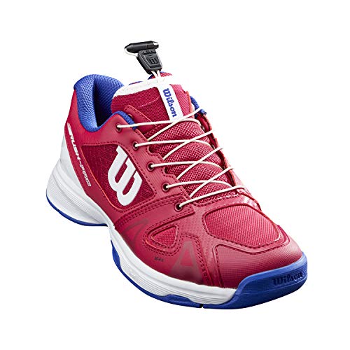 Wilson Mädchen Tennisschuhe, RUSH PRO JR QL, Pink/Weiß/Blau, 28, Für alle Bodenbeläge, Alle Spielertypen, WRS327900E105