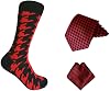 Mens Socks & Necktie and pocket square Set