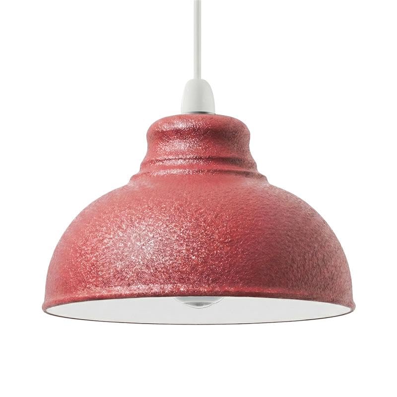 Retro Light Shade Ceiling, Curvy Metal Textured Lampshades for Ceiling Lights,Industrial Easy Fit Pendant Lamp Shades for Table Lamps,Living Room, Bedroom,Hallway, Home Décor (Burgundy)