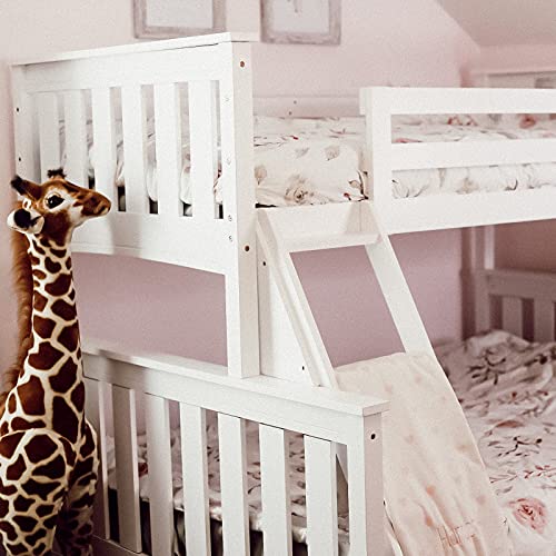 Thomasville Kids Winslow Twin Over Full Bunk Bed (White) – Converts To Separate Twin Size And Full Size Beds, Solid Hardwood, Full Length Safety Rails On Top Bunk, Sturdy Ladder, Non-Toxic Finish #TOP3